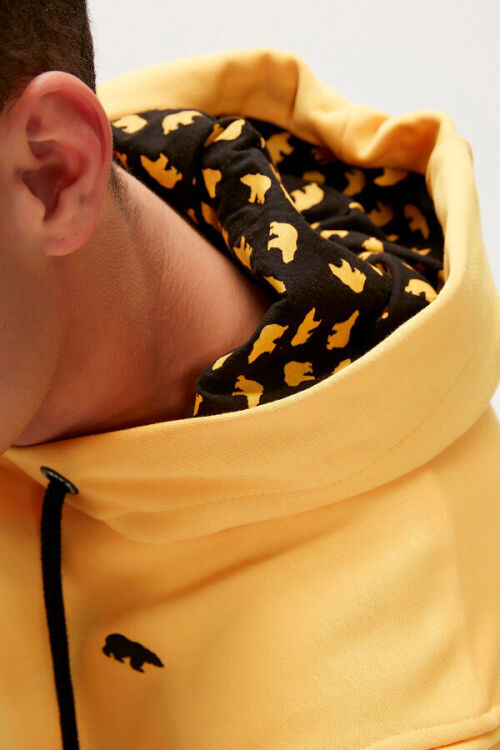 Bad Bear Bad Neck Hoodie Sarı Erkek Sweatshirt - 2