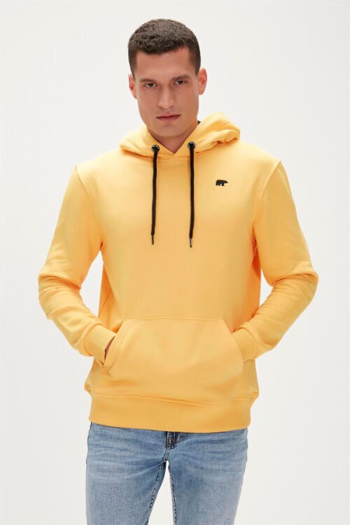 Bad Bear Bad Neck Hoodie Sarı Erkek Sweatshirt - 3