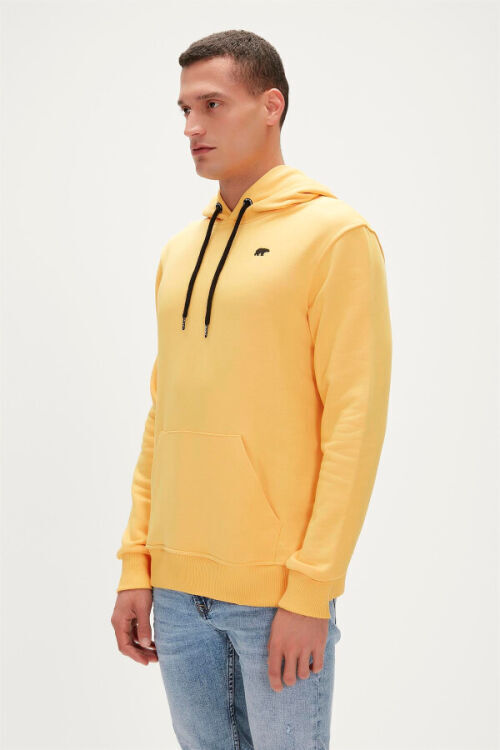 Bad Bear Bad Neck Hoodie Sarı Erkek Sweatshirt - 4