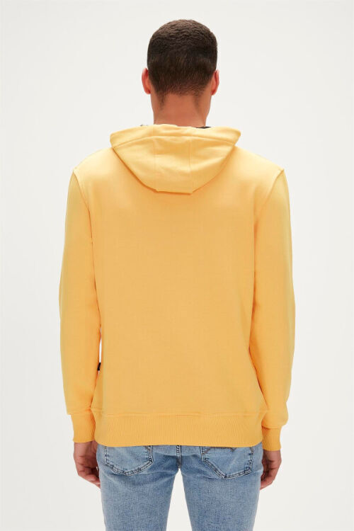 Bad Bear Bad Neck Hoodie Sarı Erkek Sweatshirt - 5