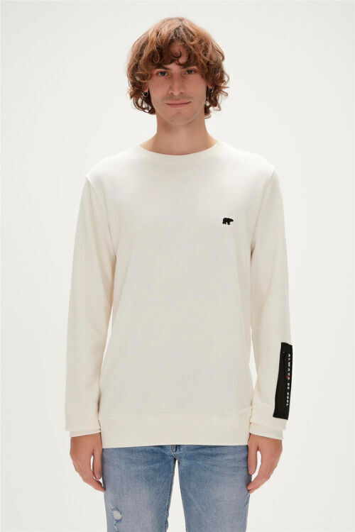 Bad Bear Be Cool Crewneck Beyaz Erkek Sweatshirt - 1