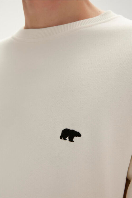 Bad Bear Be Cool Crewneck Beyaz Erkek Sweatshirt - 4