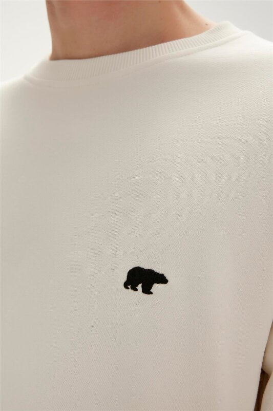 Bad Bear Be Cool Crewneck Beyaz Erkek Sweatshirt - 5