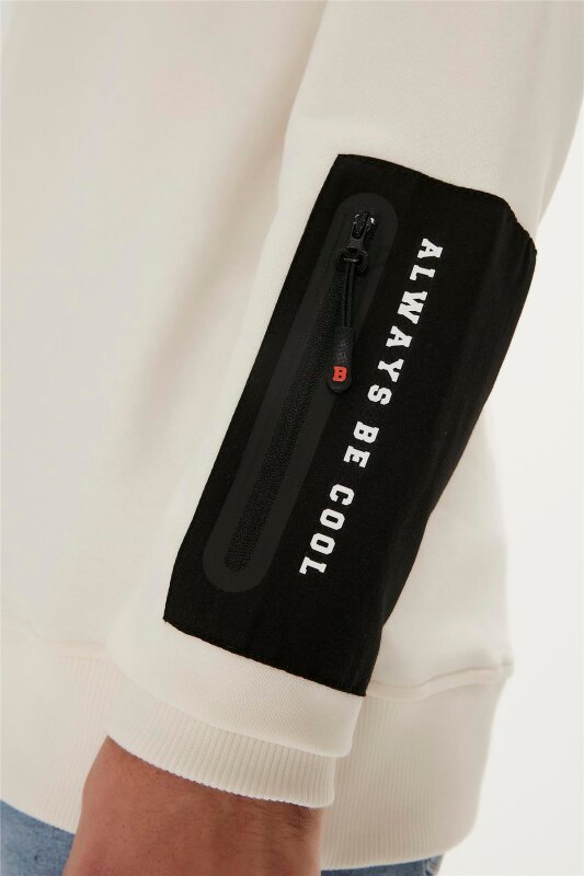 Bad Bear Be Cool Crewneck Beyaz Erkek Sweatshirt - 6