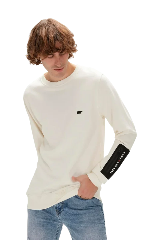 Bad Bear Be Cool Crewneck Beyaz Erkek Sweatshirt - Bad Bear (1)