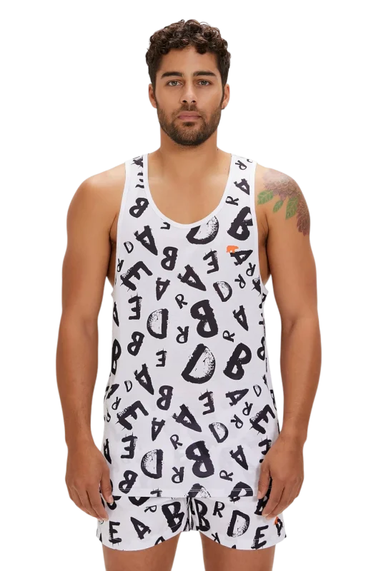 Bad Bear Bling Tank-Top Beyaz Erkek Atlet 