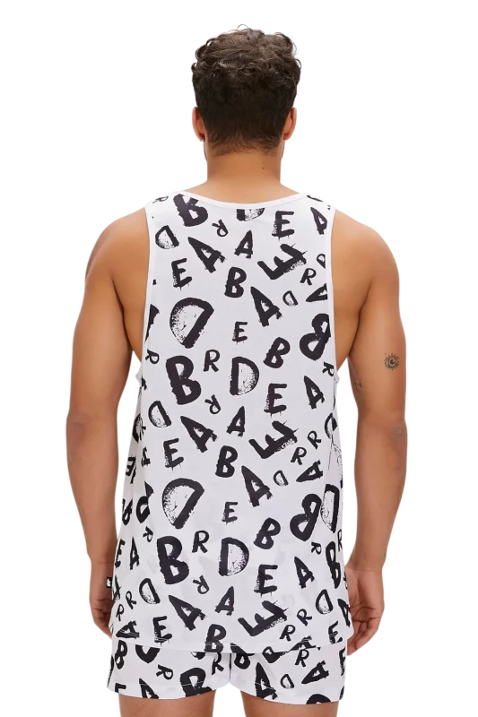 Bad Bear Bling Tank-Top Beyaz Erkek Atlet - 4