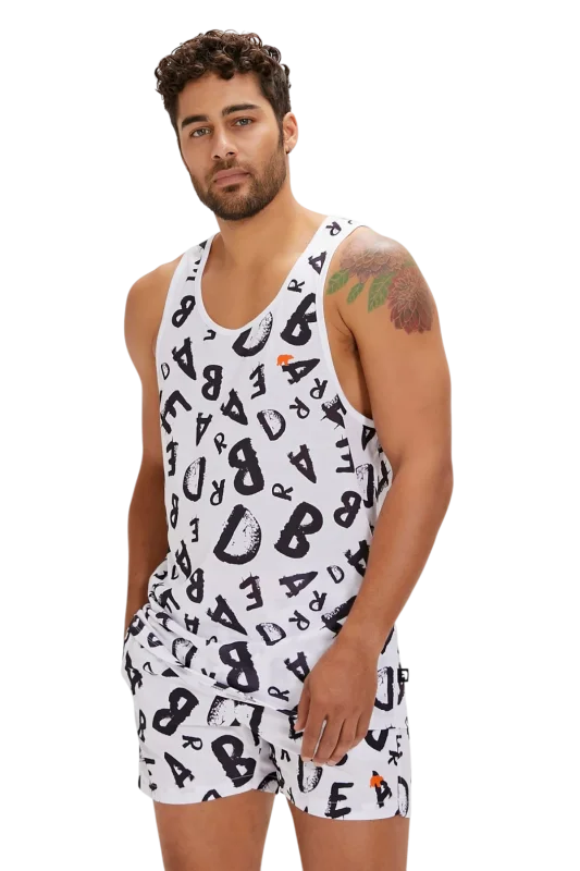 Bad Bear Bling Tank-Top Beyaz Erkek Atlet - 3