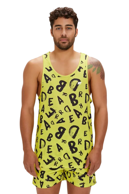 Bad Bear Bling Tank-Top Sarı Erkek Atlet 