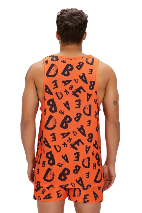 Bad Bear Bling Tank-Top Turuncu Erkek Atlet - 4
