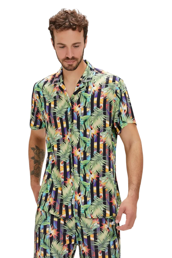 Bad Bear Bloom Siyah Erkek Gömlek - 2