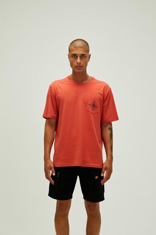 Bad Bear COMPAS T-SHIRT Kızıl Erkek Tshirt - 1