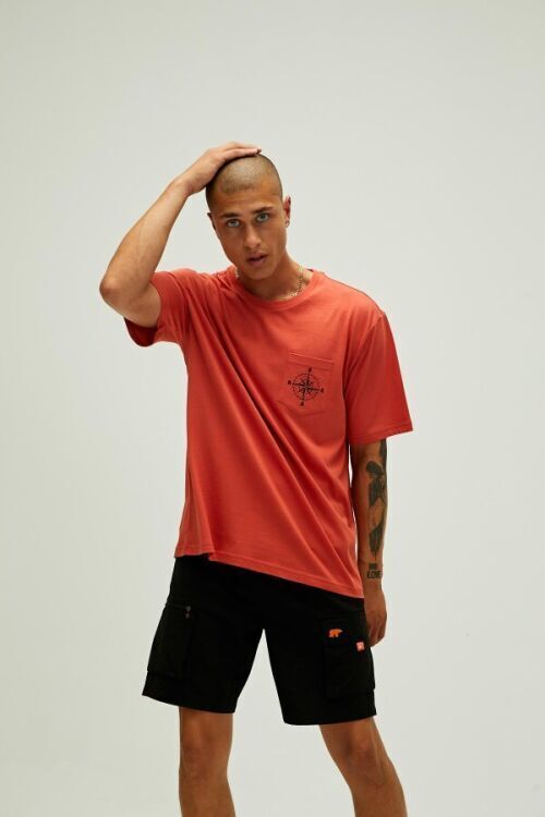 Bad Bear COMPAS T-SHIRT Kızıl Erkek Tshirt - 3