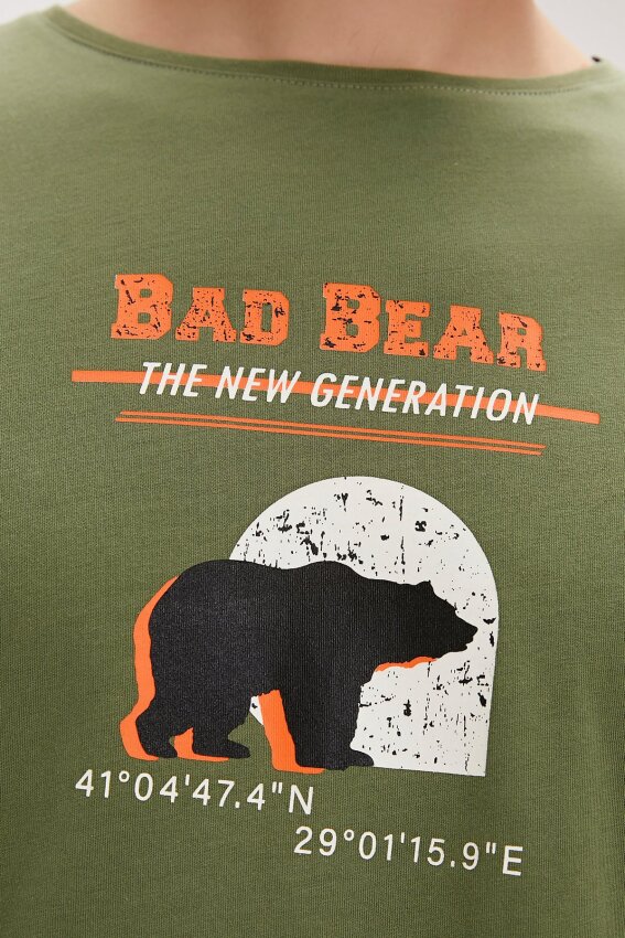 Bad Bear DEREK T-SHIRT Haki Erkek Tshirt - 5