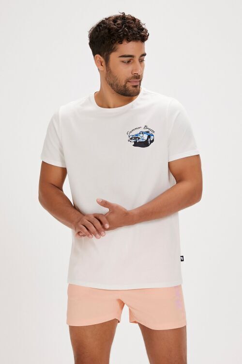 Bad Bear Dustin Beyaz Erkek Tshirt - 1