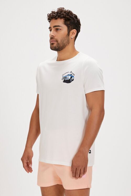 Bad Bear Dustin Beyaz Erkek Tshirt - 4