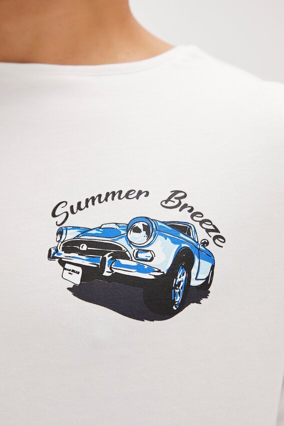 Bad Bear Dustin Beyaz Erkek Tshirt - 5