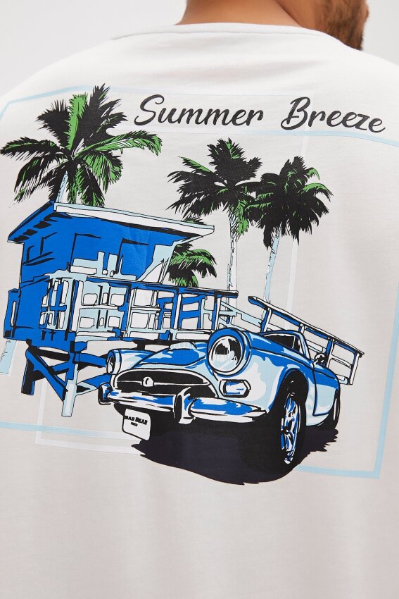 Bad Bear Dustin Beyaz Erkek Tshirt - 6