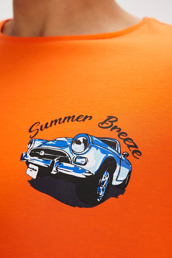 Bad Bear Dustin Turuncu Erkek Tshirt - 5