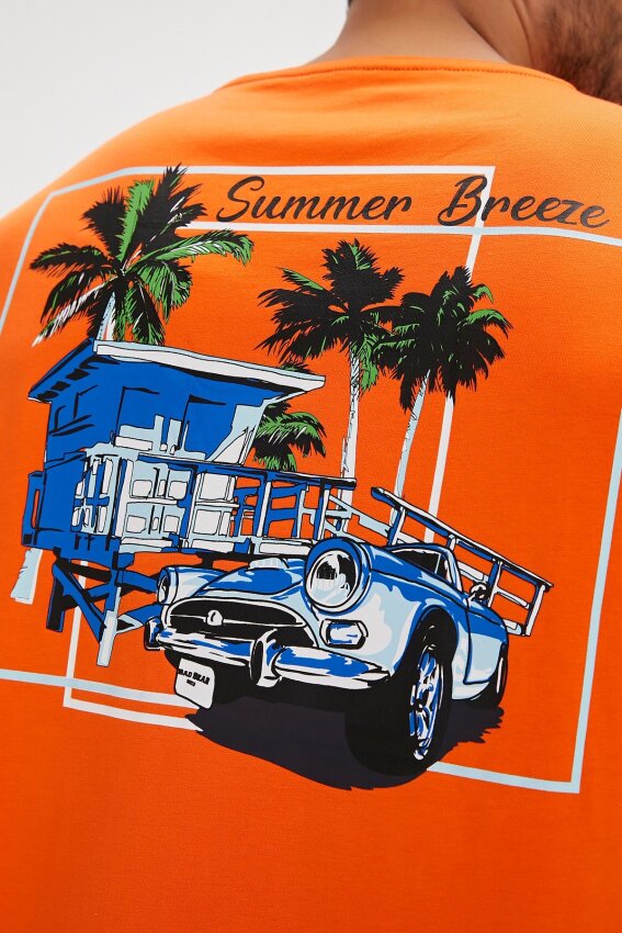 Bad Bear Dustin Turuncu Erkek Tshirt - 6