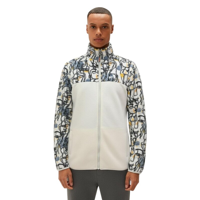 Bad Bear Face Full Zip Beyaz Erkek Polar - Bad Bear