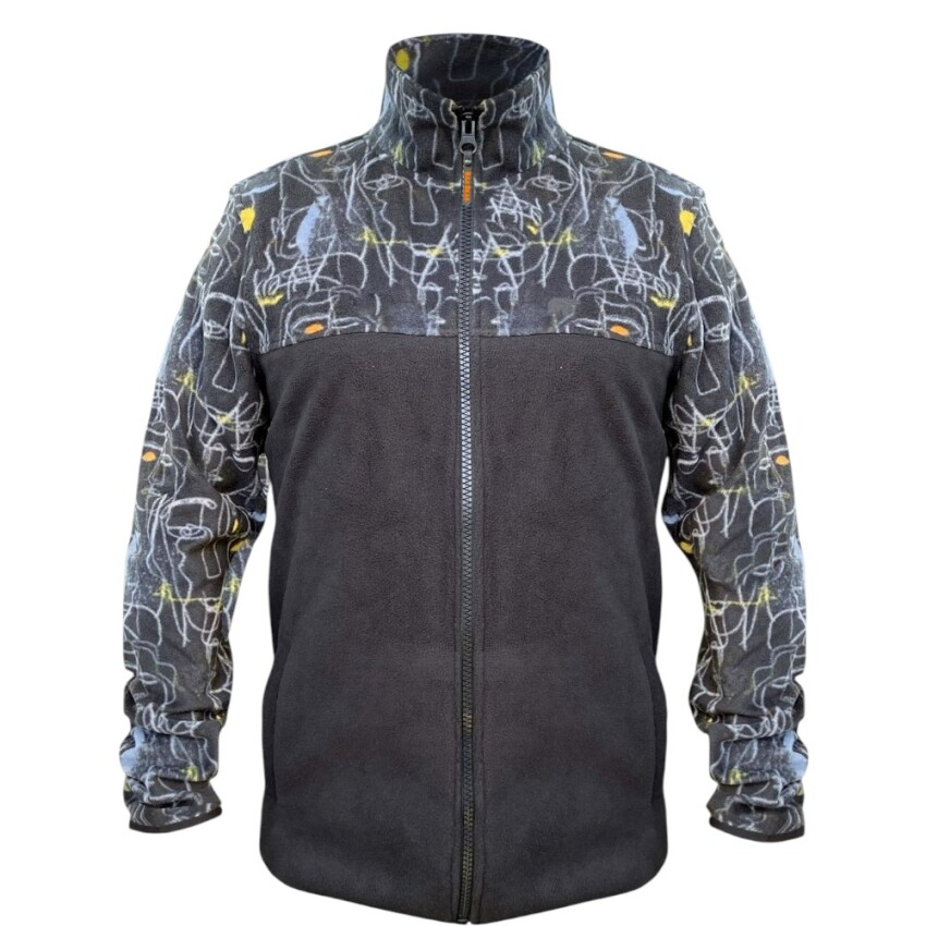 Bad Bear Face Full Zip Siyah Erkek Polar - 1