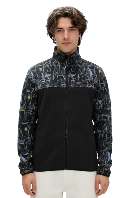 Bad Bear Face Full Zip Siyah Erkek Polar - 1