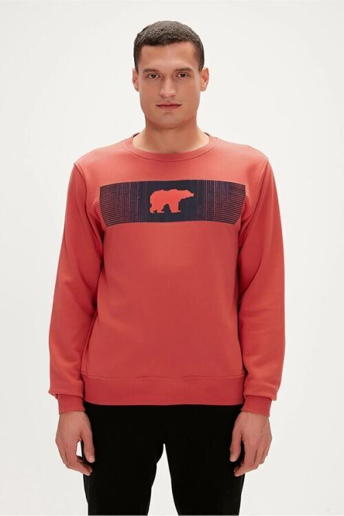 Bad Bear Fancy Crewneck Turuncu Erkek Sweatshirt - 1