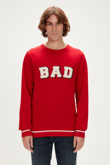 Bad Bear FELT CREWNECK KIRMIZI Erkek Sweatshirt - 1