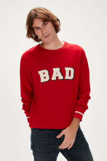 Bad Bear FELT CREWNECK KIRMIZI Erkek Sweatshirt - 3