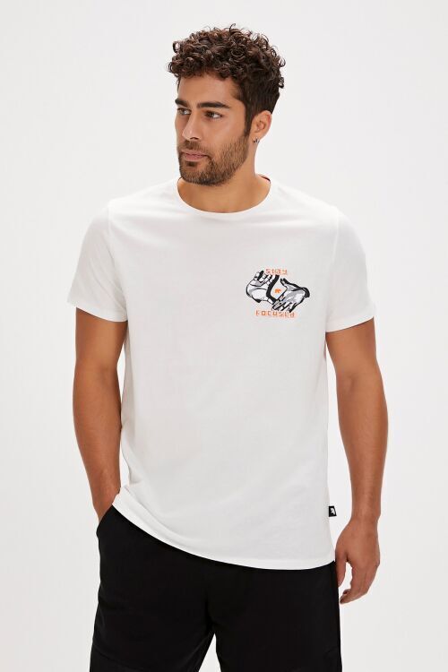 Bad Bear Focus Beyaz Erkek Tshirt - 2