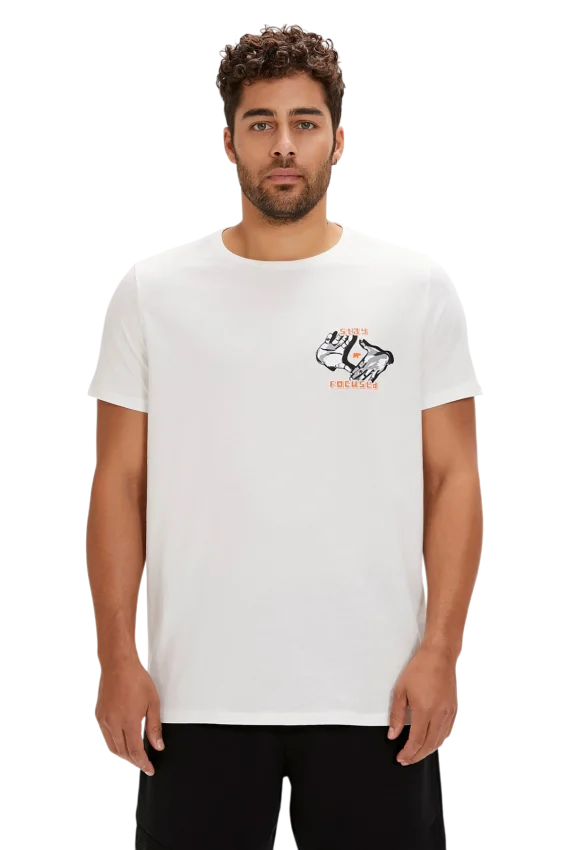 Bad Bear Focus Beyaz Erkek Tshirt - 1