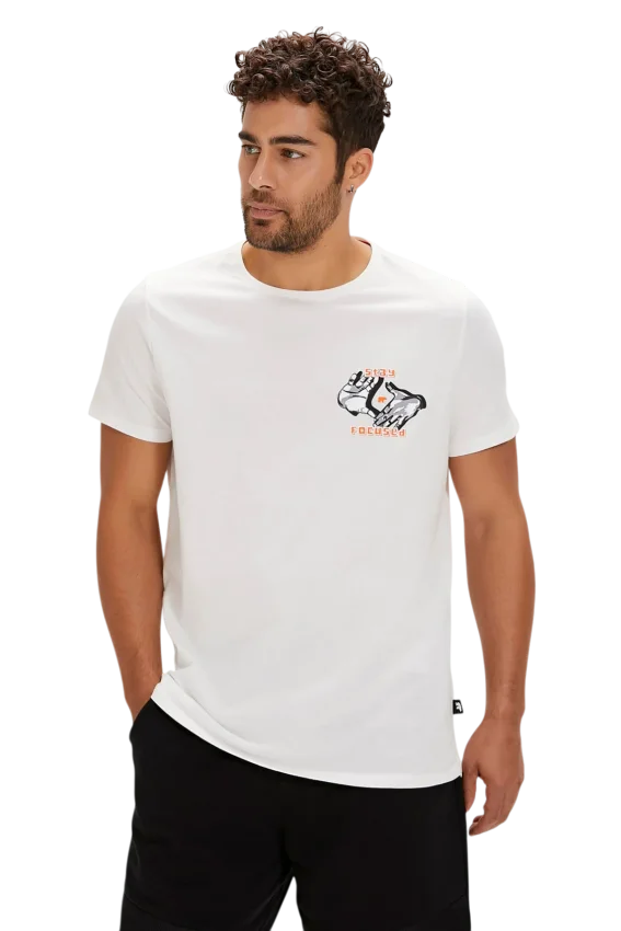Bad Bear Focus Beyaz Erkek Tshirt - 2