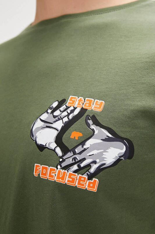 Bad Bear Focus Haki Erkek Tshirt - 4