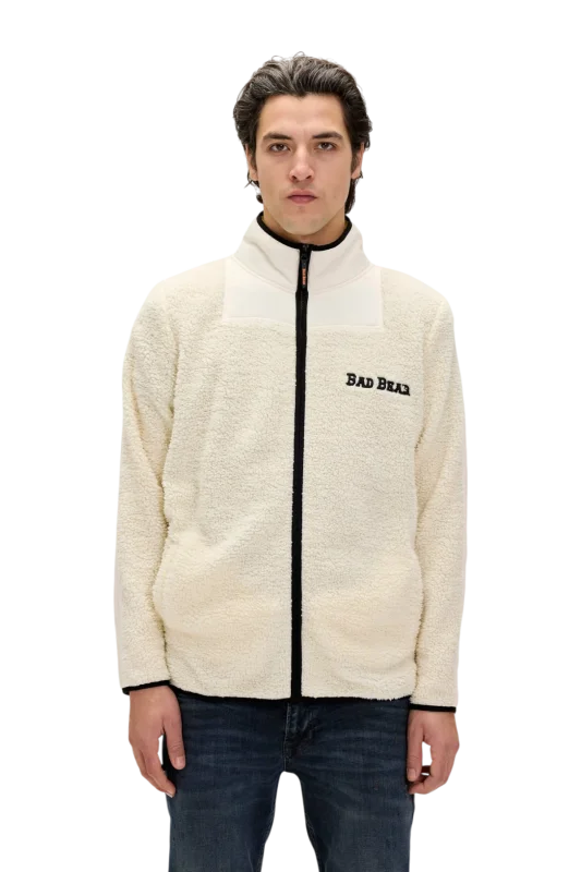 Bad Bear Galvin Full Zip Plus Beyaz Erkek Sweatshirt - 1