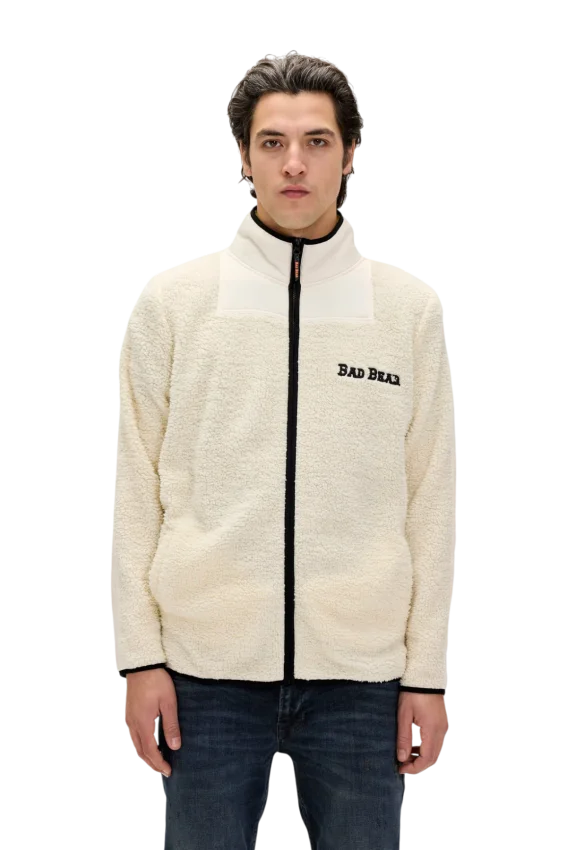 Bad Bear Galvin Full Zip Plus Beyaz Erkek Sweatshirt - 1