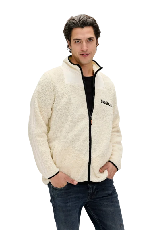 Bad Bear Galvin Full Zip Plus Beyaz Erkek Sweatshirt - 2