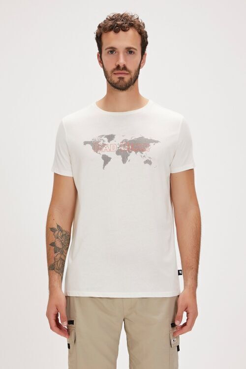 Bad Bear GLOBE T-SHIRT BEYAZ Erkek Tshirt - 5