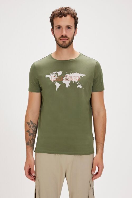 Bad Bear GLOBE T-SHIRT Haki Erkek Tshirt - 1