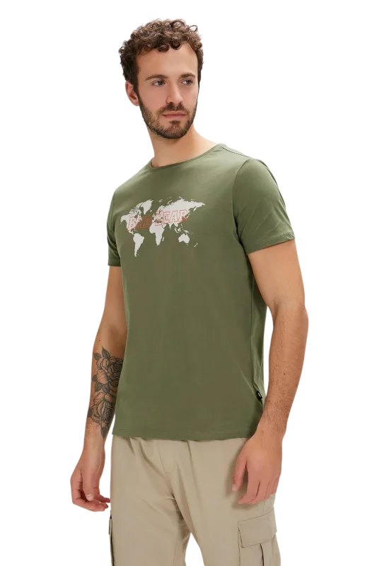 Bad Bear GLOBE T-SHIRT Haki Erkek Tshirt - Bad Bear (1)