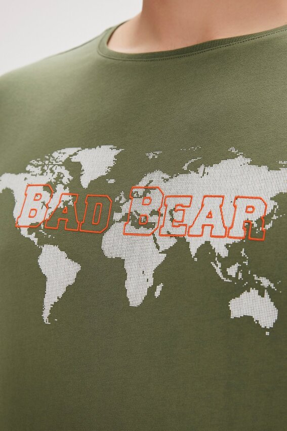 Bad Bear GLOBE T-SHIRT Haki Erkek Tshirt - 5