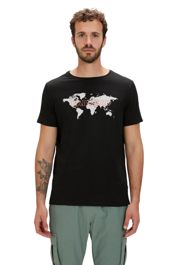 Bad Bear Globe Siyah Erkek Tshirt - 1