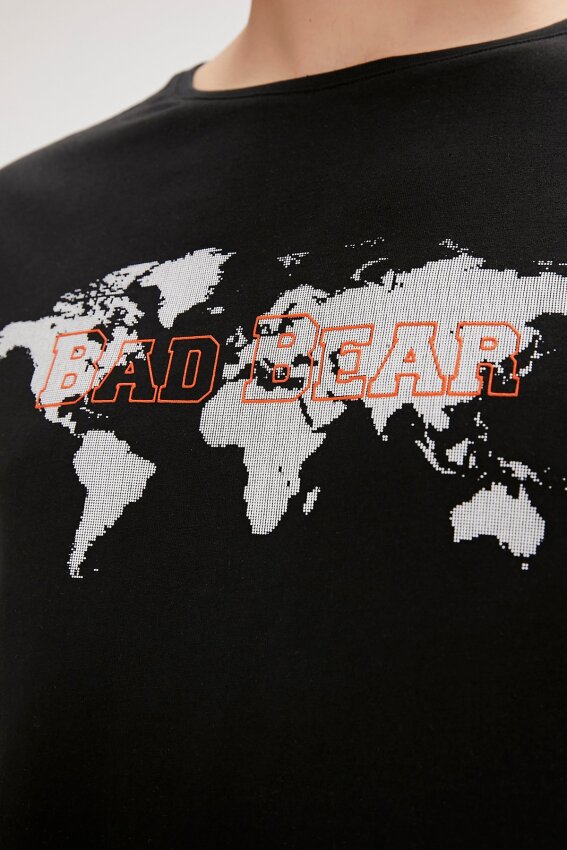 Bad Bear Globe Siyah Erkek Tshirt - 5
