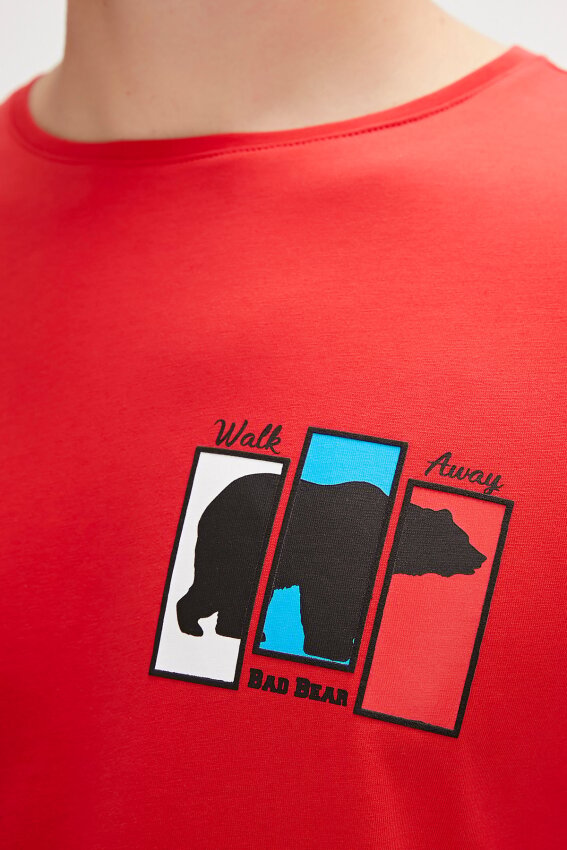 Bad Bear GRIZZLE T-SHIRT KIRMIZI Erkek Tshirt - 5
