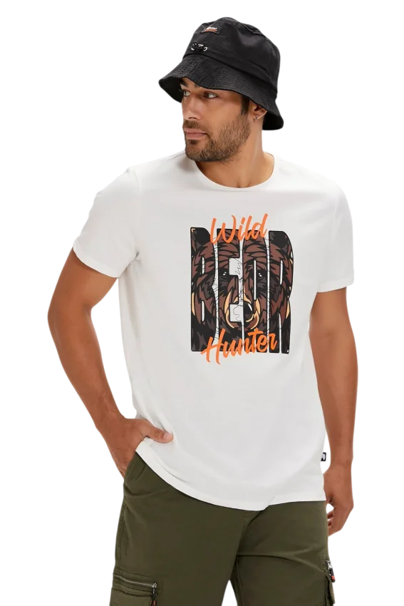 Bad Bear HUNT T-SHIRT BEYAZ Erkek Tshirt - 1