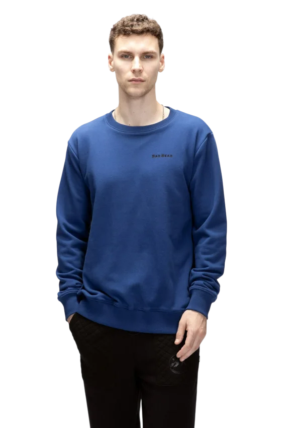 Bad Bear Inner Crewneck Mavi Erkek Sweatshirt - 4
