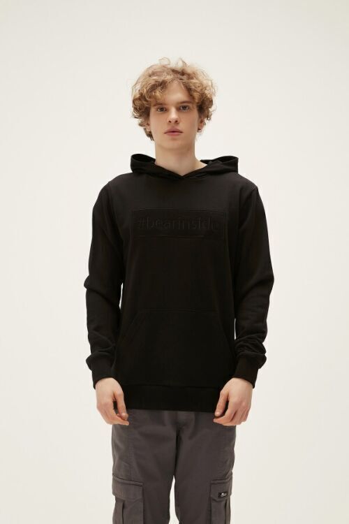 Bad Bear INSIDE PATCH HOODIE SİYAH Erkek Sweatshirt - Bad Bear