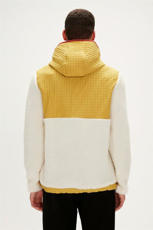 Bad Bear Leonard Half-Zip Plush Beyaz Erkek Ceket - 4
