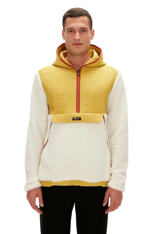 Bad Bear Leonard Half-Zip Plush Beyaz Erkek Sweatshirt 