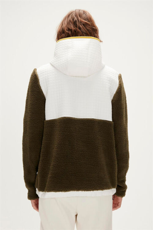 Bad Bear Leonard Half-Zip Plush Haki Erkek Ceket - 2